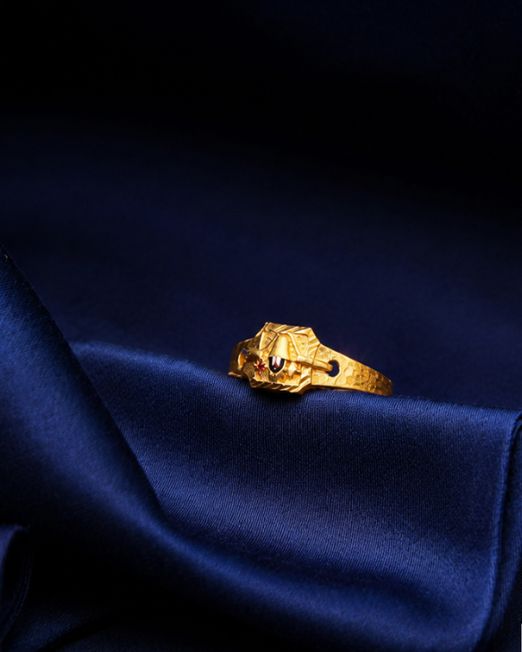 Lion Face Gold Ring