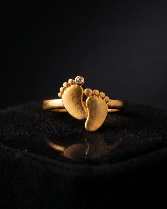 Baby Feet Gold Ring