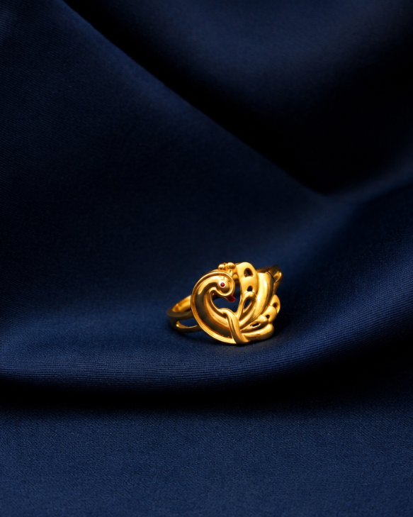 Peacock Gold Ring