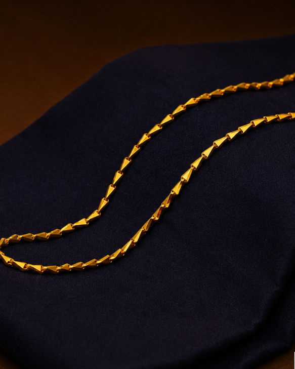 Geometric Link Gold Chain